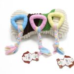 3 uds juguetes para mascotas TPR resistencia a mordeduras suministros para perros juguetes de tela de cuerda de algodón, Triangular