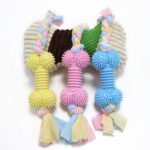 3 uds juguetes para mascotas TPR resistencia a mordeduras suministros para perros juguetes de tela de cuerda de algodón, Middle Bones