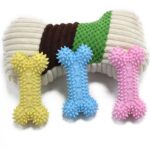 3 uds juguetes para mascotas TPR resistencia a mordeduras suministros para perros juguetes de tela de cuerda de algodón, Small Bones