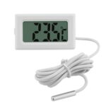 2 PCS Fish Tank Termómetro digital Sonda impermeable Termómetro de medición electrónico, Longitud de la línea:, 1m (White)