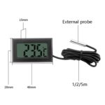 2 PCS Fish Tank Termómetro digital Sonda impermeable Termómetro de medición electrónico, Longitud de la línea:, 1m (White) - Imagen 3