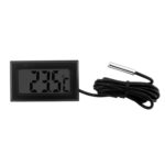 2 PCS Fish Tank Termómetro digital Sonda impermeable Termómetro de medición electrónico, Longitud de la línea:, 2m (Black)