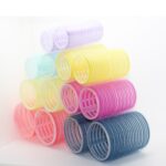 12 PCS / Set Herramienta de peluquería esponjosa con núcleo de cabello de rizador autoadhesivo, entrega de color al azar, 63x40mm - Imagen 4