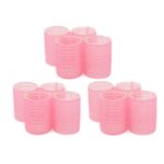 12 PCS / Set Herramienta de peluquería esponjosa con núcleo de cabello de rizador autoadhesivo, entrega de color al azar, 63x24mm - Imagen 2