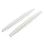 4 pares de parachoques delantero y trasero del coche, tiras anticolisión y antiarañazos, pegatinas decorativas para arañazos en el cuerpo, color:, White