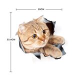 Etiqueta engomada estéreo del coche del gato 3D Rasguños del cuerpo del coche y etiquetas engomadas de la oclusión, Style 3 Large - Imagen 2