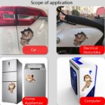 Etiqueta engomada estéreo del coche del gato 3D Rasguños del cuerpo del coche y etiquetas engomadas de la oclusión, Style 3 Large - Imagen 3