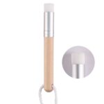 Cepillo de lavado Nasal de pelo suave de 6 uds para eliminar puntos negros y cepillo de limpieza de contracción de poros de nariz de limpieza profunda, Flat Head Wood Silver