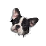 4 PCS Personalidad Cachorro 3D Pegatinas de coche Impermeable Carrocería Bloque Arañazos Simulación Pegatinas
