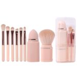 Brocha de maquillaje cuadrada 8 en 1, Mini brocha retráctil portátil para rubor, brocha para sombra de ojos, juego de maquillaje para principiantes, 8 in 1(Light-skinned)