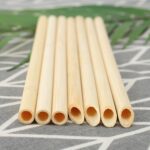10 PCS Jugo Café Perla Leche Té Paja de bambú degradable natural, Estilo:, 20cm Oblique - Imagen 4