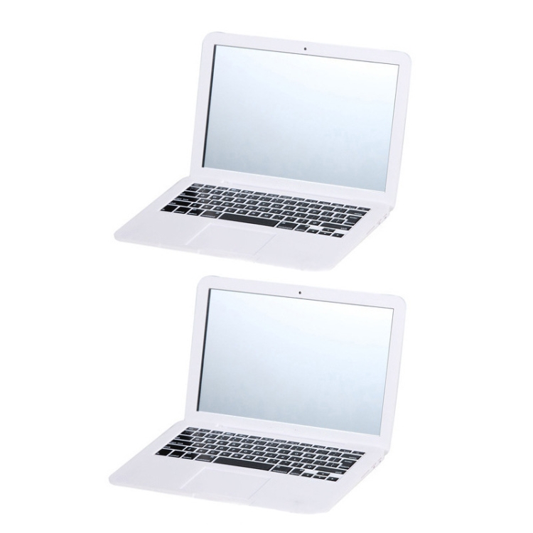 TBD0601681901A.jpg 2 PCS Notebook Espejo portátil Escritorio Espejo de un solo lado, Blanco, Plata, Oro de rosa - Imagen 1