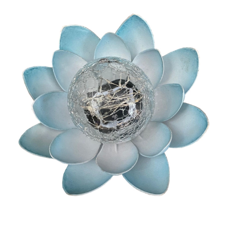 TBD0601684101A.jpg Luz de decoración de jardín al aire libre de lámpara de patio solar de loto, Blue Lotus - Imagen 1