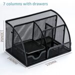 Deli 9200 Full Metal Hollow Pen Holder Caja de almacenamiento de suministros de oficina, 9200 - Imagen 2