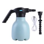 Regadera eléctrica de jardín de 1,5 l, dispositivo de riego de flores para el hogar de mano, Blue + Universal Nozzle