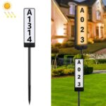 TS-G6704 Solar Dual-Color Temperatura Temperatura Casa de Casa Número Luz del césped