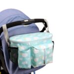 Bolsa de almacenamiento multifuncional para cochecito de bebé, Green Lamb + Side Pocket