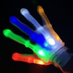 1 par de guantes brillantes LED Hand Bones, XL