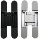 Bisagra cruzada tridimensional ajustable Puerta plegable Bisagra oculta, No. 1 Sand Silver 40kg - Imagen 3