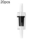 Válvula de retención de la tráquea de la bomba de oxígeno del tanque de peces de 20 piezas, 4mm (Black)