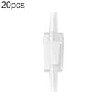 Válvula de retención de la tráquea de la bomba de oxígeno del tanque de peces de 20 piezas, 4mm (White)