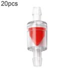 Válvula de retención de la tráquea de la bomba de oxígeno del tanque de peces de 20 piezas, 8mm (Red)
