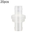 Válvula de retención de la tráquea de la bomba de oxígeno del tanque de peces de 20 piezas, 12mm (White)