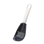 Cuchara de molienda y drenaje de cocina de 3 piezas, Negro, Rojo