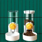 Alimentador automático de jaula colgante Cat, estilo:, Drinking Water+Feeder (White) - Imagen 2