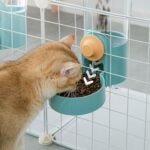 Alimentador automático de jaula colgante Cat, estilo:, Drinking Water+Feeder (White) - Imagen 5