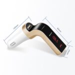 G7 Coche manos libres Bluetooth FM Player MP3, G7 Rose Gold - Imagen 3