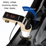 G7 Coche manos libres Bluetooth FM Player MP3, G7 Rose Gold - Imagen 4