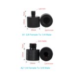 Adaptador de tornillo de 10 piezas, 1/4 Female to 3/8 Male Screw (Red) - Imagen 3