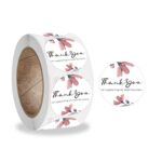 10 Uds. Pegatina de flores de agradecimiento, decoración artesanal, pegatina de sellado de sobres, A-207
