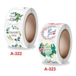 10 Uds. Pegatina de sello Floral de agradecimiento decoración de pegatinas de sobres, A-322 - Imagen 3