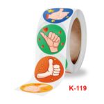 10 PCS Cartoon Thumbs Up Etiqueta de estímulo para maestros, 2.5cm / 1 inch - Imagen 3