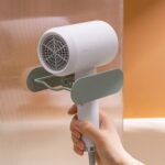 Secador de pelo para baño Sin colgador de hierro perforado, Marrón, Verde, Negro - Imagen 4