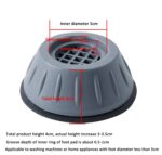 10 Uds. Almohadilla de pie para lavadora con rodillo, Base amortiguadora de goma para refrigerador, 4 PCS - Imagen 3