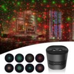 C209 USB Charge Mini Laser Stage Atmósfera Luz, 8 In 1 Style (Black)