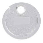 2 piezas de 0,6-2,4 mm, herramienta de medición de espacio entre bujías tipo moneda