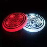 1 par de 68 mm LED Smart Light-Emitting Coaster Light Car Cup Slot Atmósfera Luz, Star