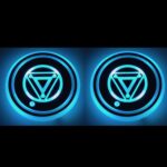 1 par de 68 mm LED Smart Light-Emitting Coaster Light Car Cup Slot Atmósfera Luz, Magic Array