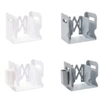 Soporte de almacenamiento de libros plegable y retráctil de escritorio, White - Imagen 2