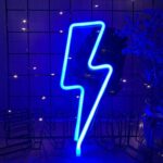Luz de noche de decoración de lámpara de modelado LED de neón, estilo:, Blue Thunder