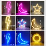 Luz de noche de decoración de lámpara de modelado LED de neón, estilo:, Pink  Thunder - Imagen 3