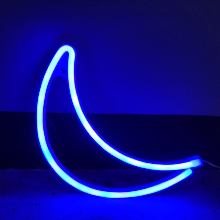 TBD0601928409.jpg Luz de noche de decoración de lámpara de modelado LED de neón, estilo:, Blu-ray Moon - Imagen 1
