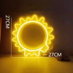 Luz de noche de decoración de lámpara de modelado LED de neón, estilo:, Yellow Light Sun - Imagen 2