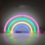 Luz de noche de decoración de lámpara de modelado LED de neón, estilo:, Four-color Rainbow
