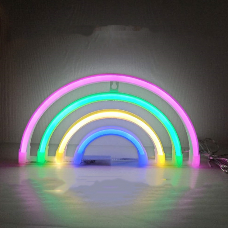 TBD0601928412.jpg Luz de noche de decoración de lámpara de modelado LED de neón, estilo:, Four-color Rainbow - Imagen 1