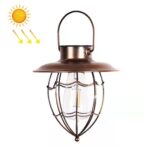 Luz colgante LED de hierro forjado impermeable solar al aire libre